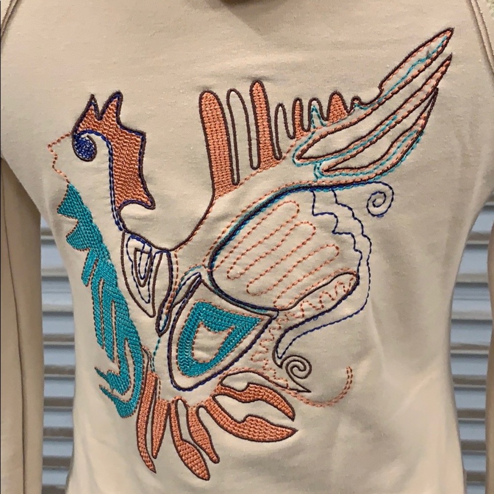 Lucy collection zip sweatshirt rooster appliqué - Picture 8 of 8